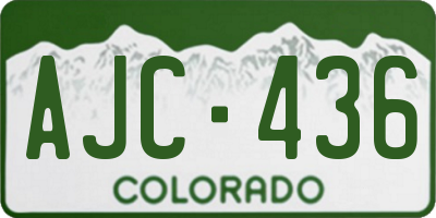 CO license plate AJC436