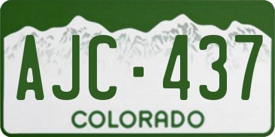 CO license plate AJC437