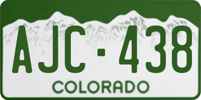 CO license plate AJC438