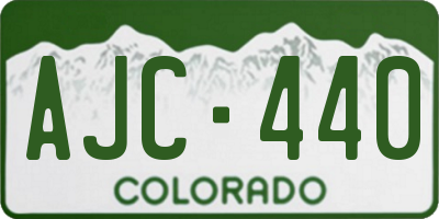 CO license plate AJC440