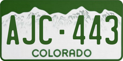 CO license plate AJC443