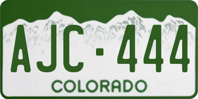 CO license plate AJC444