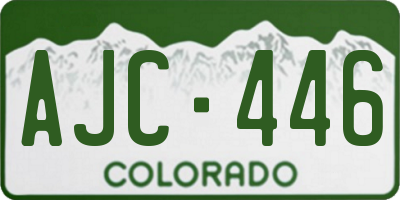 CO license plate AJC446