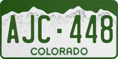 CO license plate AJC448