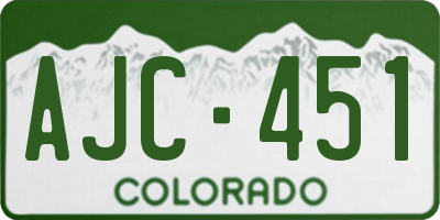 CO license plate AJC451