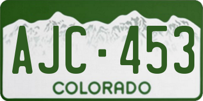 CO license plate AJC453