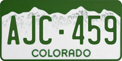 CO license plate AJC459