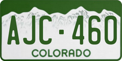 CO license plate AJC460