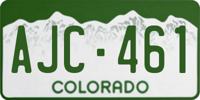 CO license plate AJC461