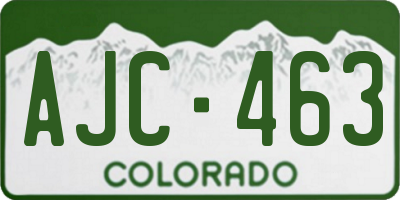 CO license plate AJC463