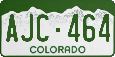 CO license plate AJC464