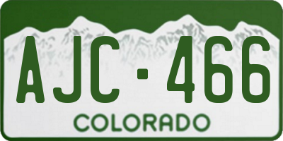 CO license plate AJC466