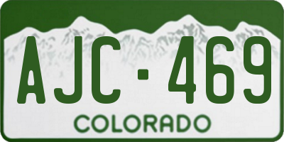 CO license plate AJC469
