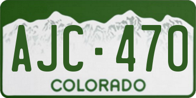 CO license plate AJC470