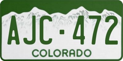 CO license plate AJC472