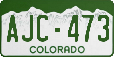 CO license plate AJC473