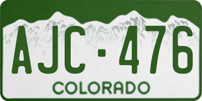 CO license plate AJC476