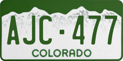CO license plate AJC477