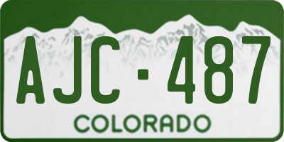CO license plate AJC487