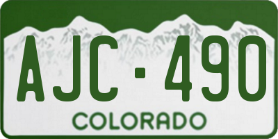 CO license plate AJC490