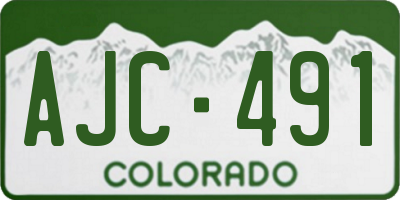 CO license plate AJC491