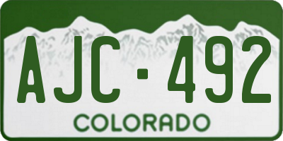 CO license plate AJC492