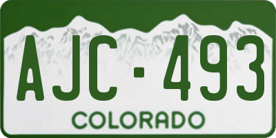 CO license plate AJC493