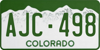 CO license plate AJC498