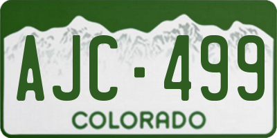 CO license plate AJC499
