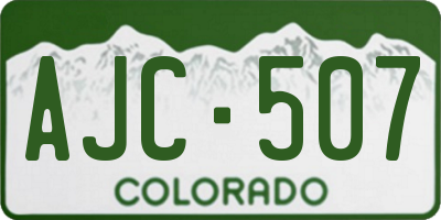 CO license plate AJC507