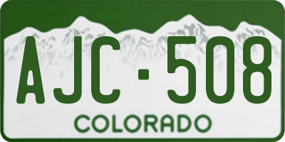 CO license plate AJC508