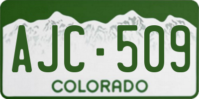 CO license plate AJC509