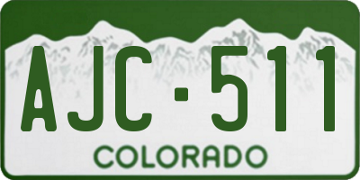 CO license plate AJC511