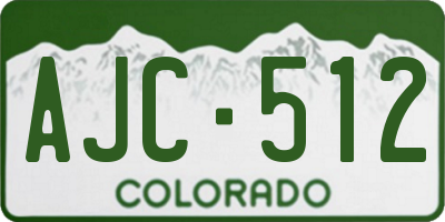CO license plate AJC512