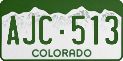 CO license plate AJC513