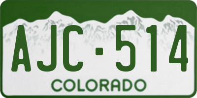 CO license plate AJC514