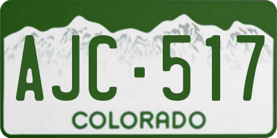 CO license plate AJC517