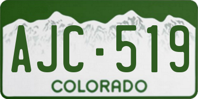 CO license plate AJC519