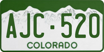 CO license plate AJC520