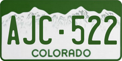 CO license plate AJC522
