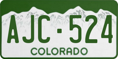 CO license plate AJC524