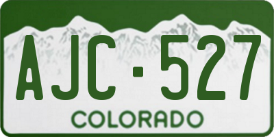 CO license plate AJC527