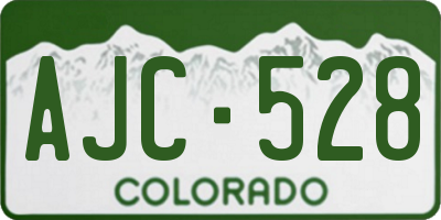 CO license plate AJC528