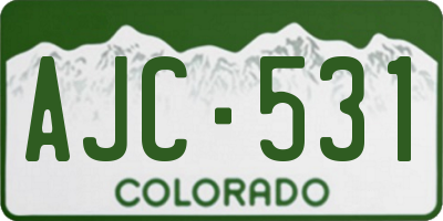CO license plate AJC531