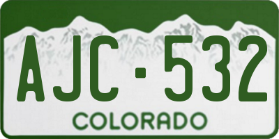 CO license plate AJC532