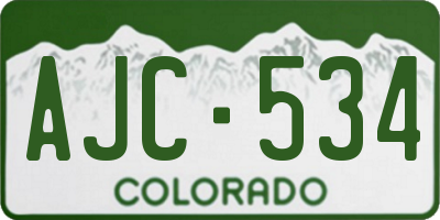 CO license plate AJC534