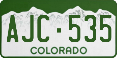 CO license plate AJC535
