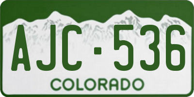 CO license plate AJC536