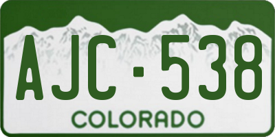 CO license plate AJC538