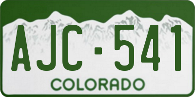 CO license plate AJC541